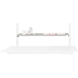Manuflex AS1252.7035 Ablage Melamin lichtgrau 1500x 350x19mm, mit Unterzug für PACKTISCH 1750mm ohne Bügel Farbe: