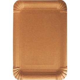 Pappteller Papstar Pure, 500 Stück, eckig, lebensmittelecht, B 165 x L 230 mm, Frischfaserkarton, braun