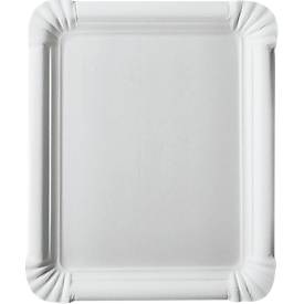 Pappteller Papstar Pure, Einweg, eckig, B 200 x H 165 mm, lebensmittelecht, klimaneutral, FSC®-zertifiziert & kompostierbar, weiss, 2 x 250 Stück