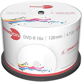 Primeon DVD-R, 4.7 GB, 16x, bedruckbar, 50er-Box