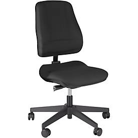 Prosedia Bürostuhl LEANOS V ERGO, Synchronmechanik, ohne Armlehnen, Bandscheibensitz, schwarz/schwarz