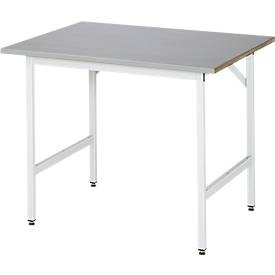 RAU Arbeitstisch, höhenverstellbar, 800 - 850 mm, Edelstahl-Platte, BxT 1000 x 800 mm