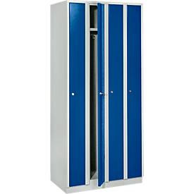 Wolf Raumspar-Schrank 4 Abteile, Schrankbreite 800 mm enzianblau RAL 5010