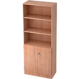 Regalschrank, B 800 x T 420 x H 2004 mm, 5 OH, 5 Böden, 2 Türen, abschliessbar,