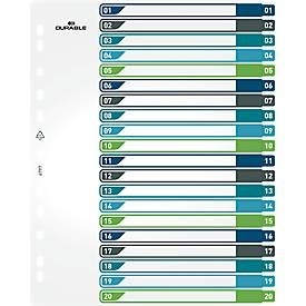 Durable Register, A4+, mehrfarbig, 1-20, 679727