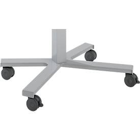 Rollen Set, für elektronisch höhenverstellbare Home Office Schreibtische NowyStyl mit Fusskreuz, 4-teilig, Ø jeweils 75 mm, schwarz