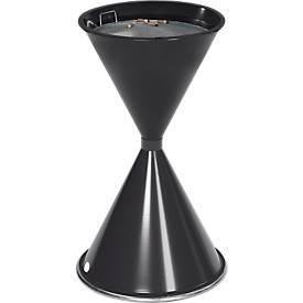 Kegel-Standascher Stahlblech, pulverbeschichtet graphit, ab 2 Stk