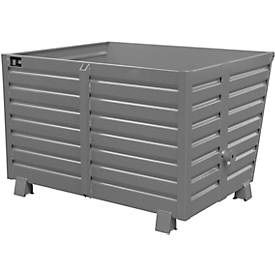 Stapel-Kippbehälter Volumen 1,5 m³ grau RAL 7005