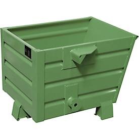 Stapel-Kippbehälter Volumen 0,3 m³ grün RAL 6011