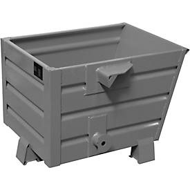 Stapel-Kippbehälter Volumen 0,3 m³ grau RAL 7005