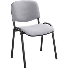 Stapelstuhl ISO Basic, Gestell schwarz, hellgrau