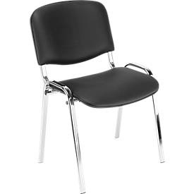 Stapelstuhl ISO Basic, Kunstleder, Gestell verchromt