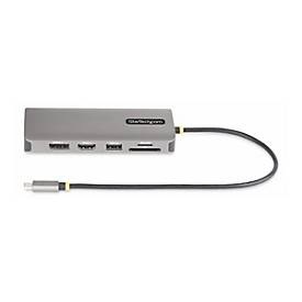 StarTech.com USB-C Triple-Monitor Multiport Adapter, HDMI/DP/Card Reader - Dockingstation - USB-C 3.2 Gen 1 / Thunderbolt 3 / Thunderbolt 4 - HDMI, 2 x DP - 1GbE