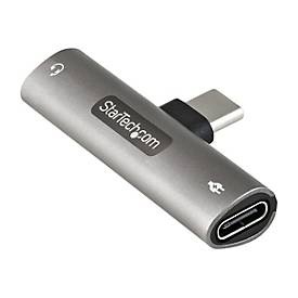 StarTech.com USB-C Audio- & Ladeadapter - USB-C Audio Adapter mit 3,5mm-TRRS-Kopfhörer-/Headset-Buchse und 60W USB-Typ-C Power-Delivery-Pass-Through-Ladegerät - für USB-C-Telefon/Tablet/Laptop