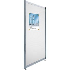 Stellwand gerade niedrig, Metall weiss magnethaftend