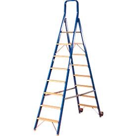 Stufenstehleiter Multicolor, doppelseitig besteigbar, 2x7 Stufen, 1 Plattform