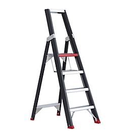 Altrex Sicherheits-Stehleiter einseitig begehbar 4 Stufen inkl. Plattform