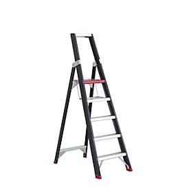 Altrex Sicherheits-Stehleiter einseitig begehbar 5 Stufen inkl. Plattform