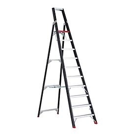 Altrex Sicherheits-Stehleiter einseitig begehbar 10 Stufen inkl. Plattform