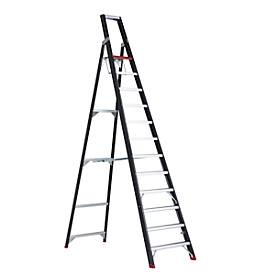 Altrex Sicherheits-Stehleiter einseitig begehbar 12 Stufen inkl. Plattform