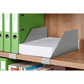 Schäfer Shop Genius Metallfachteiler für Regale & Schränke TETRIS WOOD, weissalu, 1 Stück
