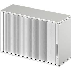 Schäfer Shop Genius Aufsatz-Querrolladenschrank TETRIS WOOD, 2 OH, B 1200, lichtgrau
