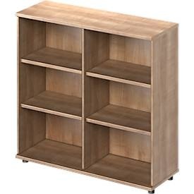 Schäfer Shop Genius Regal TETRIS WOOD, 3 OH, Höhe inkl. Gleiter, B 1200 mm, Kirsche Romana-Dekor
