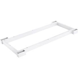 Schäfer Shop Genius Stahlsockel TETRIS WOOD, Zurückgesetzt, für Regale/Schränke B 800 mm, weiss