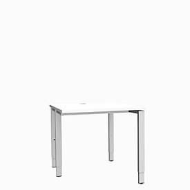 Schäfer Shop Genius Schreibtisch MODENA FLEX, 4-Fuss-Rechteckrohr, einseitig, B 800 mm, weiss