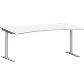 Schäfer Shop Genius Schreibtisch MODENA FLEX, mit Cockpitplatte, lichtgrau