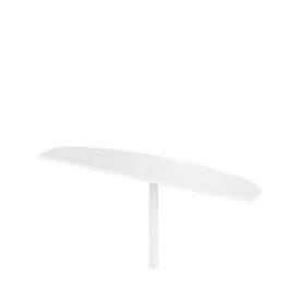 Ansatztisch, B 1600 x T 400 mm, weiß/weiß