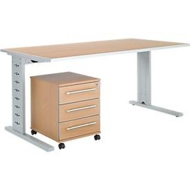 Schäfer Shop Select Büromöbelset 2-tlg. Moxxo IQ Schreibtisch B 1600 x T 800 mm, C-Fuss