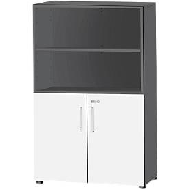 Schäfer Shop Select Kombischrank SET UP, 4 OH, graphit/weiss
