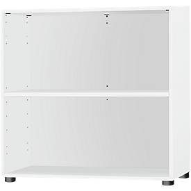 Schäfer Shop Select Regal, B 800 x T 420 x H 726 mm, 2 OH & 1 Fachboden, weiss