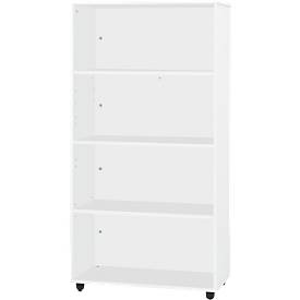 Schäfer Shop Select Regal LOGIN, 4 Ordnerhöhen, B 800 x T 420 x H 1470 mm, weiss/weiss