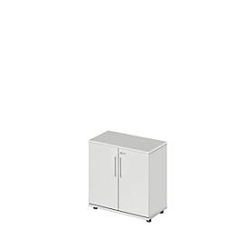 Schäfer Shop Select Schrank Start Off, 2 OH, abschliessbar, B 800 x T 420 x H 744 mm, Holz, lichtgrau/lichtgrau