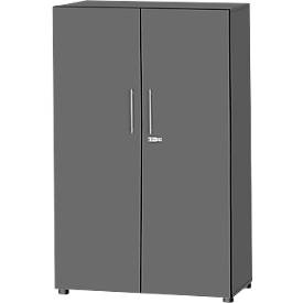Schäfer Shop Select Schrank Start Off, 4 OH, abschliessbar, B 800 x T 420 x H 1470 mm, Holz, graphit/graphit