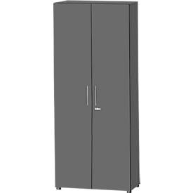 Schäfer Shop Select Schrank Start Off, 6 OH, abschliessbar, B 800 x T 420 x H 2196 mm, Holz, graphit/graphit