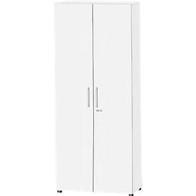 Schäfer Shop Select Schrank Start Off, 6 OH, abschliessbar, B 800 x T 420 x H 2196 mm, Holz, weiss/weiss