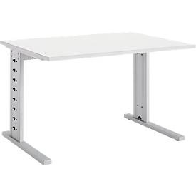 Schäfer Shop Select Schreibtisch Moxxo IQ, Rechteck, C-Fuss, B 1200 x T 800 x H 735 mm, weiss