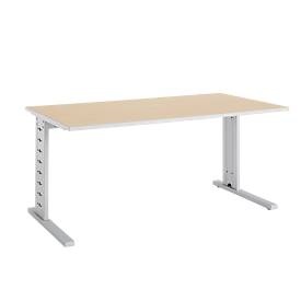 Schäfer Shop Select Schreibtisch Moxxo IQ, Rechteck, C-Fuss, B 1800 x T 800 x H 735 mm, Ahorn-Dekor