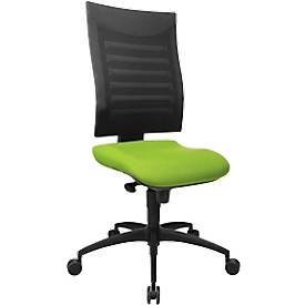 Bürostuhl SSI PROLINE S1, Synchronmechanik, ohne Armlehnen, 3D-Netz-Rückenlehne, Bandscheibensitz, apfelgrün/schwarz