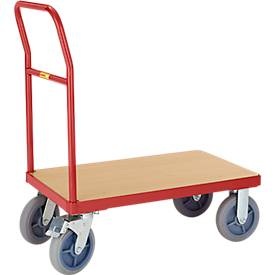 Plattformwagen mit Schiebegriff, Ladefläche 1000 x 600 mm