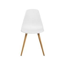 Schalenstuhl T2020 ohne AL, weiss/Buche