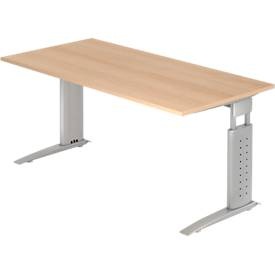 Hammerbacher Schreibtisch US16 160X160CM Eiche Silber