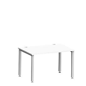 Schäfer Shop Genius Schreibtisch MODENA FLEX, 4-Fuss-Quadratrohr, B 1200 x T 800, weiss
