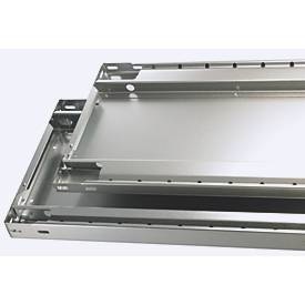 Schulte Lagertechnik Fachbodenregal-Stecksystem MULTIplus 250, Anbauregal, Längenriegel, 2500x750x600 mm, 6 Böden, enzianblau/verzinkt