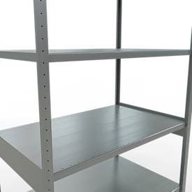 Schulte Lagertechnik Fachbodenregal-Stecksystem MULTIplus 250, Grundregal, Längenriegel, 3000x1300x800 mm, 7 Böden, verzinkt