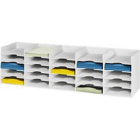 Sortierstation, DIN A4, Polystyrol, für Schränke, 25 Fächer, B 1120 x T 304 x H 313 mm