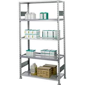SSI Schäfer Archivregal, Grundfeld, 5 Böden, B 750 x T 600 mm, verzinkt